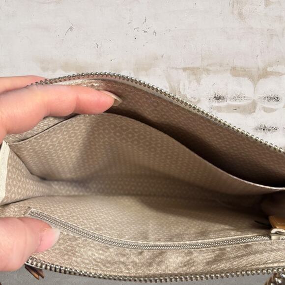 Brighton CRUZ Chain Strap Cross Body Pouch Purse Nautical Leather Blue White NWT - Picture 8 of 8